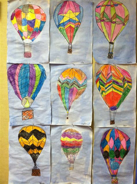 hot air balloon art ideas